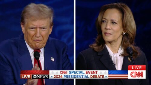 CNN screenshot of Trump-Harris Debate, Sep. 10, 2024