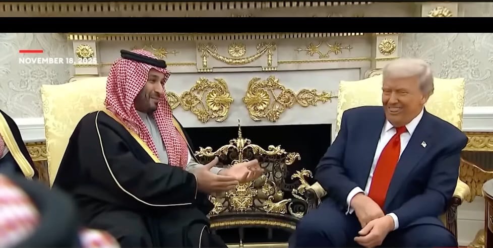 Trump and MBS just beside themselves. The Utter Moral Rot That Is Donald Trump.