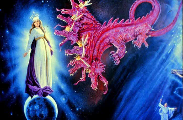 Painting of Israel as a Woman being menaced by Satan, the Dragon. Who Is The Woman In The Wilderness?